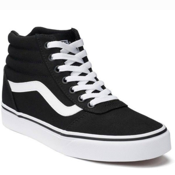 Vans Sk8-Hi Tops Black and White Women's Sneakers Size 7 - Picture 3 of 13